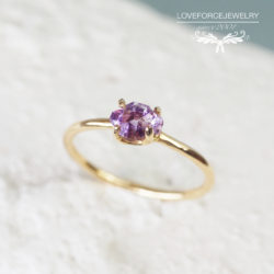 Amethyst-Rough stone-Ring K18Ring|アメジスト