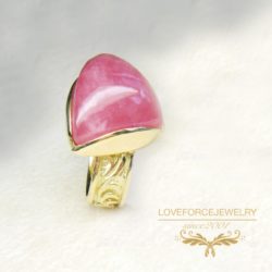 Rhodochrosite-Rose Ring