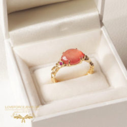 RhodoChrosite-Ruby-Ring K18Ring|ロードクロサイト ルビー