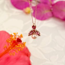 ピンクトルマリンEngelTop Top|ピンクピンクトルマリン/真珠/ピンクスピネル/K18Gold