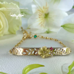 Sanctuary-bracelet K18 K18Wgブレスレット|スピネル エメラルド ハーキマーダイヤモンドクオーツ