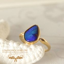 Boulderopal-Ring-Amanogawa-2 K18Ring|ボルダーオパール