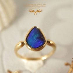 Boulderopal-Ring-Amanogawa-1 K18Ring|ボルダーオパール