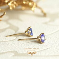 Tanzanite-Hanaza-K18earrings K18ピアス|タンザナイト