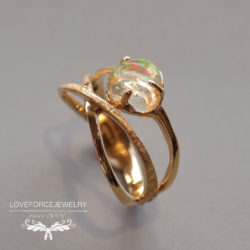 WaterOpal-Ruby-K18Ring K18Ring|ウォーターオパール ルビー