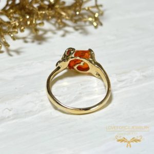 Mexico-opal-Flow-K18GoldRing-Back K18Ring|ファイアーオパール