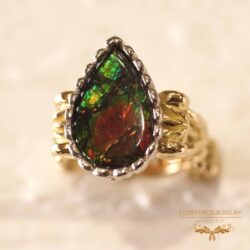 Ammolite-K18/Pt-Ring K18/Pt-Ring|アンモライト