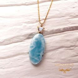 Larimar-labradorite‐K18Top K18Top|ラリマー ホワイトラブラドライト