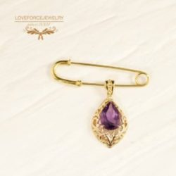 LongAmethst-K18Brooch K18Top|アメジスト