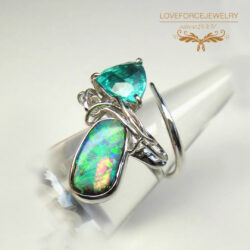 BoulderOpal-Apatite-PtRing PtRing|ボルダーオパール アパタイト