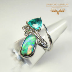 BoulderOpal-Apatite-PtRing PtRing|ボルダーオパール アパタイト