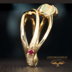 WaterOpal-K18Ring-RubySide K18Ring|ウォーターオパール ルビー