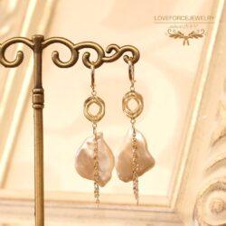 FreshWaterPearl-Happy-K18Earrings K18ピアス | 淡水真珠