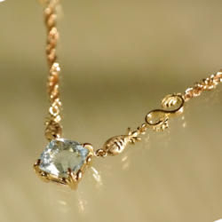 Aquamarine-K18Necklace-Water K18ネックレス|アクアマリン
