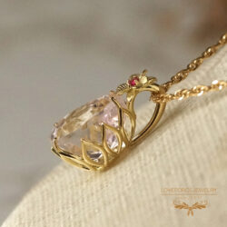 Kunzite-Spinel-K18Top K18ペンダントトップ|クンツァイト