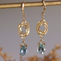Aquamarine-Happy-K18Earrings K18ピアス|アクアマリン