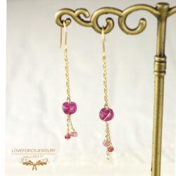Ruby-14KGF-Earrings GFピアス|ルビー ピンクトルマリン